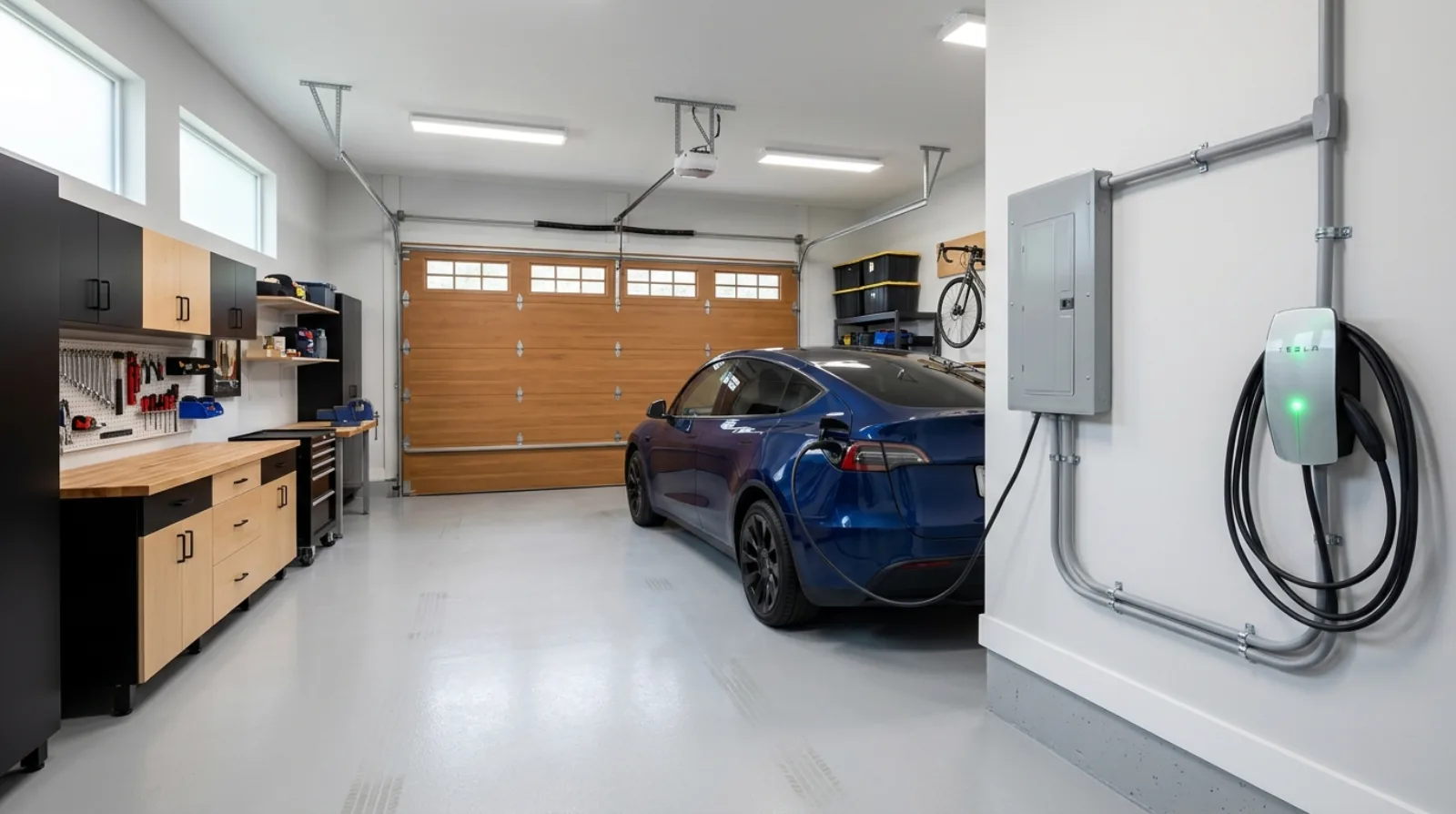 EV Charger Rough-In in a New Custom Home: Panel, Conduit, and Load Management