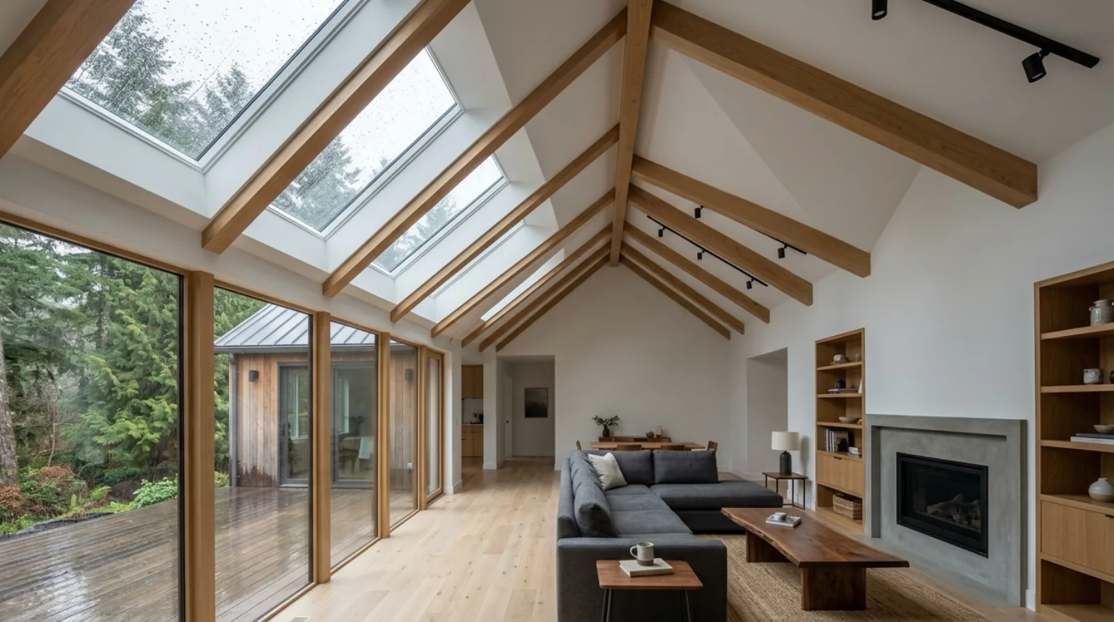 Skylights and Roof Glazing on a BC Custom Home