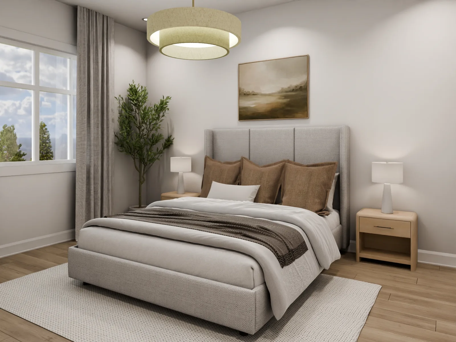 A third bedroom completes the upper floor — ready for a nursery, a guest, or a desk by the window.